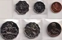 Suazilandia Set of 6 Coins - 1986