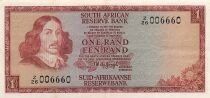 Sud Africa 1 Rand - Jan Van Riebeeck - ND (1973) - Remplacement - P.115