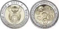 Sud Africa 5 Rand - 100 years of Central Bank - Bimetalic - 2021 - MS