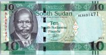 Sud Soudan 10 Pounds, Dr John Garang de Mabior - Buffles - 2015