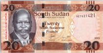 Sud Soudan 20 Pounds, Dr John Garang de Mabior - Antilopes - 2015