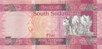 Sud Soudan 5 Pounds Dr John Garang de Mabior - Vaches - 2011