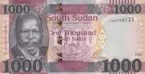 Sud Sudan 1000 Pounds - Dr John Garang de Mabior - Ostrich - 2024 - Serial CW