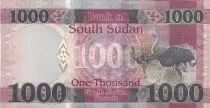 Sud Sudan 1000 Pounds - Dr John Garang de Mabior - Ostrich - 2024 - Serial CW
