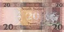 Sud Sudan 20 Pounds, Dr John Garang de Mabior - Antelopes - 2015