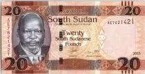 Sud Sudan 20 Pounds, Dr John Garang de Mabior - Antelopes - 2015