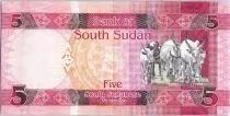 Sud Sudan New1.2015 5 Pounds, Dr John Garang de Mabior - Cows - 2015