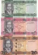 Sud Sudan Set of 3 banknotes  -  J. Garang de Mabior - 2011-2015