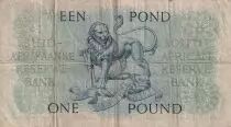 Sud&aacute;frica 1 Pound - Jan Van Riebeek - Lion - 10-11-1951 - Serial B.93 - P.92c