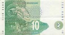 Sud&aacute;frica 10 Rand - Rhinoceros - ND (1993) - P.123