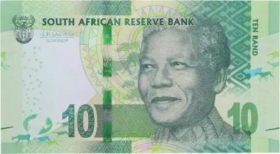 Sud�frica 10 Rand Nelson Mandela - White rhinoceros - 2016 - Serial MS