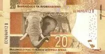 Sud&aacute;frica 20 Rand - Nelson Mandela - Elephants, rings - 2014 - UNC - P.139