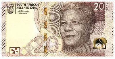 Sud�frica 20 Rand - Nelson Mandela - Elephants, rings - 2023 - Letter B