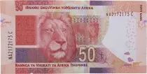 Sud&aacute;frica 50 Rand - Nelson Mandela - Lion - 2016