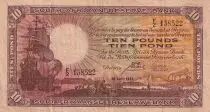 S�dafrika 10 Pound - Boat - 19-04-1943- Serial F2