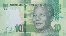 S&uuml;dafrika 10 Rand Nelson Mandela - White rhinoceros - 2016 - Serial MS