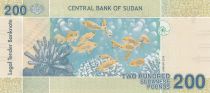 Sudan 200 Pounds Birds - Fish - 2019 - UNC - P. New