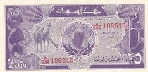 Sudan 25 Piastres - Camels - 1985 - Serial A.234 - P.30
