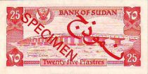 Sudan 25 Piastres Pres. J. Nimeiri - Dam