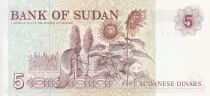 Sudan 5 Dinars - People\'s palace - Plantations - 1993 - P.51