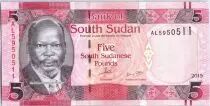 S�den Sudan New1.2015 5 Pounds, Dr John Garang de Mabior - Cows - 2015