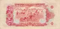 S&uuml;dliches Vietnam 1 Dong - Boat, palms - Agriculture - ND (1966) - Serial CU - P.40