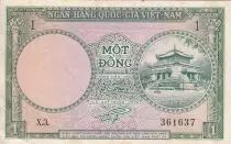 S�dliches Vietnam 1 Dong - Temple - ND (1956) - Serial X.3 - P.1