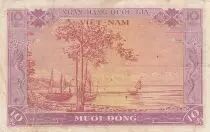 S&uuml;dliches Vietnam 10 Dong - Fish - Junks - 1955 - Series 04