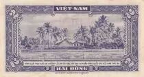 S&uuml;dliches Vietnam 2 Dong - Boat - Palms - ND (1955) - Serial 37-A - P.12a