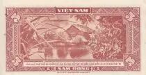 S�dliches Vietnam 5 Dong - Buffalo - House - ND (1955) - Serial 15-B - P.13a