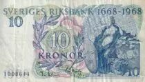 Suecia 10 Kronor - 30th anniversary of the Swedish Bank - 1968 - P.56