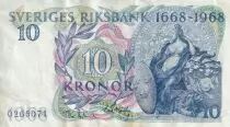Suecia 10 Kronor - 30th anniversary of the Swedish Bank - 1968 - P.56