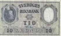 Suecia 10 Kronor - King Gustaf Vasa - 1959 - P.43g