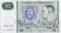 Suecia 10 Kronor - Roi Gustaf VI - Years and varieties serial - F to VF