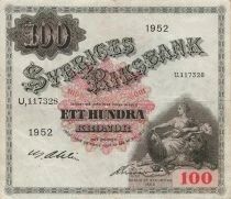 Suecia 100 Kronor - Mother Svea - 1952 - P.36