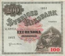 Suecia 100 Kronor - Mother Svea - 1953 - P.36