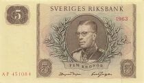 Suecia 5 Kronor - Gustaf VI Adolf - 1963 - P.50