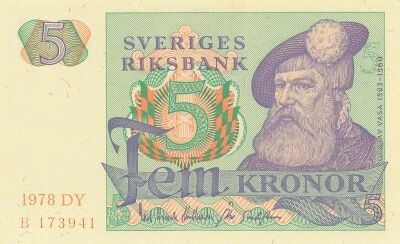 Suecia 5 Kronor - Gustav Vasa - 1978 - P.51
