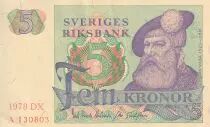 Suecia 5 Kronor - Gustav Vasa - 1978 - Serial DX - P.51d