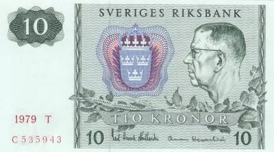 Suecia 5 Kronor Roi Gustaf Vasa - 1979 - Serial  C 535