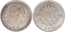 Suède 1 Krona 1948TS - Armoiries, Gustaf V - Argent