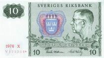 Su&egrave;de 10 Kronor - 1976 - Remplacement - P.52