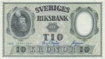 Su&egrave;de 10 Kronor - Gustav Vasa - 1954 - P.43