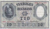 Suède 10 Kronor - Roi Gustaf Vasa - 1944 - P.40e