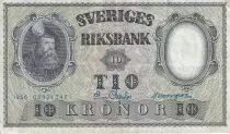 Su&egrave;de 10 Kronor - Roi Gustaf Vasa - 1956 - P.43d
