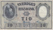 Suède 10 Kronor - Roi Gustaf Vasa - 1958 - TB+ - P.43c