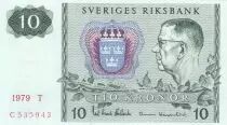 Suède 10 Kronor - Roi Gustaf Vasa - 1979 - Série C 535