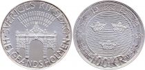 Suède 100 Kronor Carl XVI - Parlement Helgeandholmen - 1983 - Argent