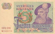 Suède 5 Kronor - Gustav Vasa - 1972 - Série DX - P.51c