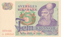 Suède 5 Kronor - Gustav Vasa - 1978 - BX - NEUF - P.51d